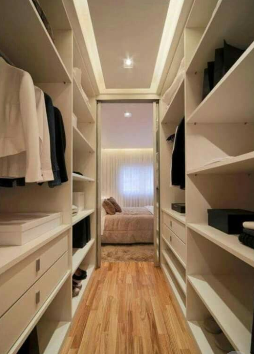 П-образная гардеробная комната в спальню Уфа