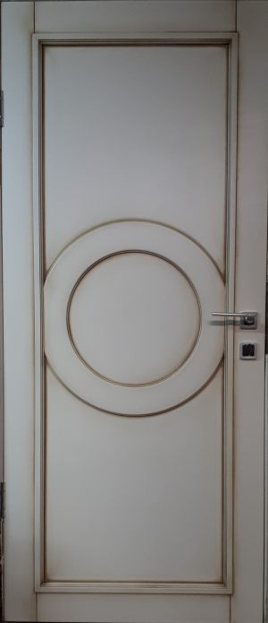 Межкомнатная дверь в профиле массив (эмаль с патиной) Уфа