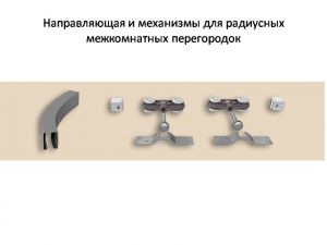 Направляющая и механизмы верхний подвес для радиусных межкомнатных перегородок Уфа